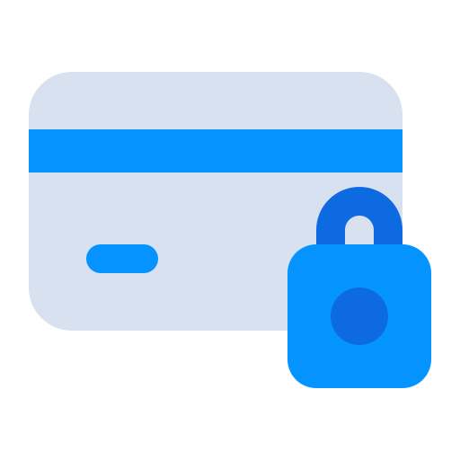 Card, credit, internet, lock, locked, padlock, security icon - Free download