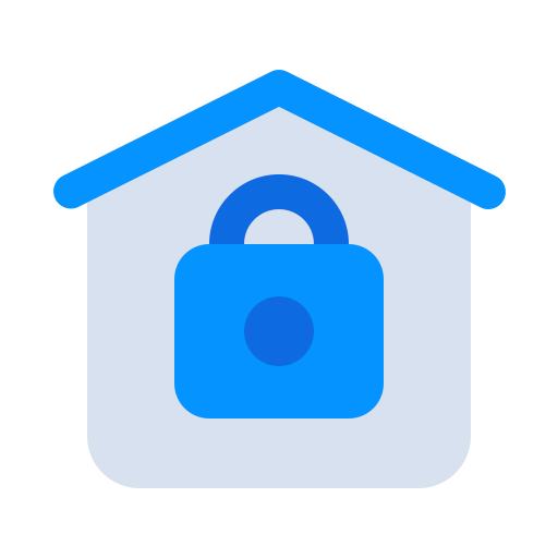 Home, house, internet, lock, locked, padlock, security icon - Free download