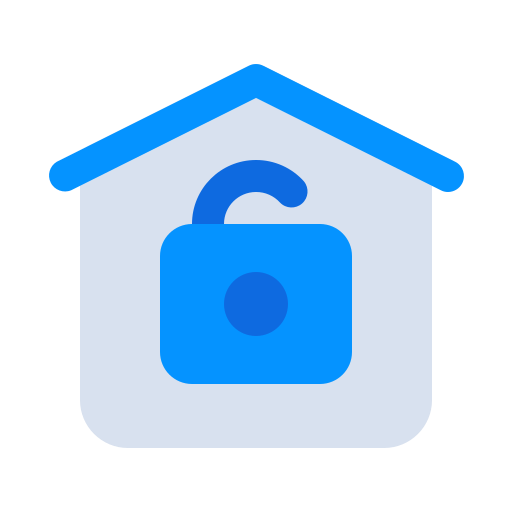 Home, house, internet, locked, padlock, security, unlock icon - Free download