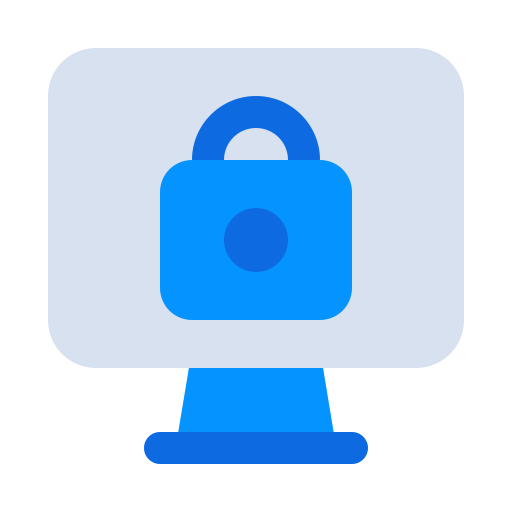 Computer, internet, lock, locked, security, technology, tv icon - Free download