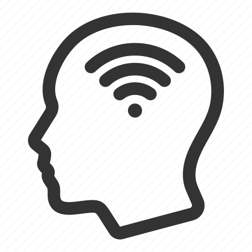 Connection, head, human, interactivity, signal, wifi icon - Download on Iconfinder