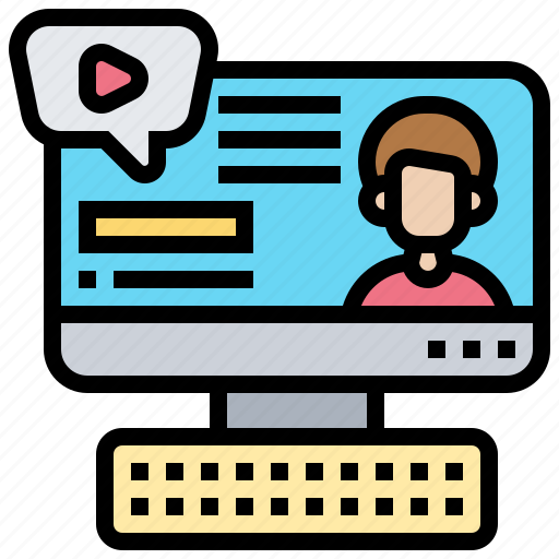 Communication, conference, interview, online, video icon - Download on Iconfinder