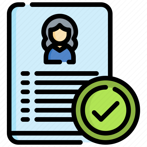 Approve, hiring, human, resources, files, document icon - Download on Iconfinder