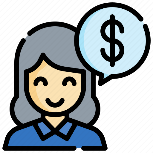 Money, negotiation, human, resources, woman, dollar icon - Download on Iconfinder