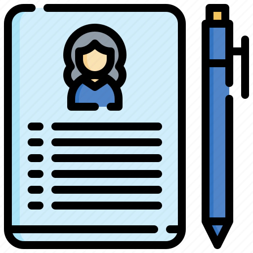 Resume, portfolio, pen, professions, jobs icon - Download on Iconfinder
