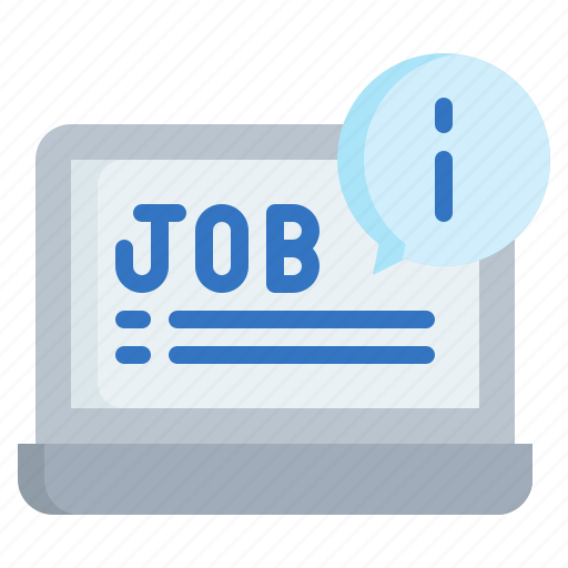 Notification, laptop, job, worker, information icon - Download on Iconfinder