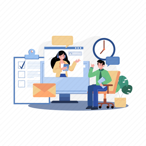 Hiring, resources, cv, interview, job, worker, communication illustration - Download on Iconfinder