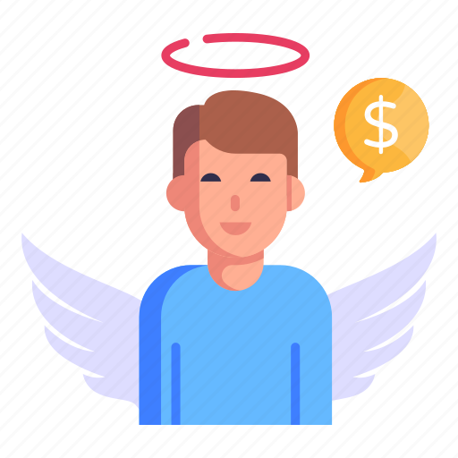 Angel investor, business angel, angel capitalist, entrepreneur, entrepreneurship icon - Download on Iconfinder