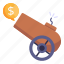 currency war, cannon, currency, money cannon, artillery 