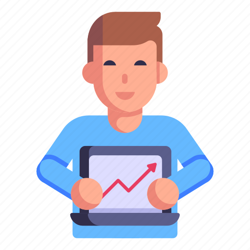 Growth chart, analyst, monitoring, online statistics, business chart icon - Download on Iconfinder