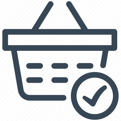 Basket, cart, check, checkout, shopping, ecommerce, online icon - Download on Iconfinder
