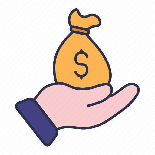 Hand, money, bag, investment, business, finance icon - Download on Iconfinder