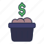 pot, vase, coin, investing, business, marketing 