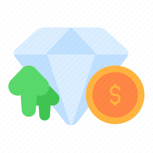 Diamond, price, update, coin, business, finance icon - Download on Iconfinder