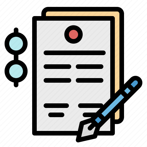 Business, contract, document, paper, writing icon - Download on Iconfinder