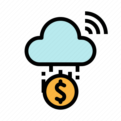 Cloud, coin, digital, electronic, money icon - Download on Iconfinder