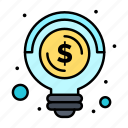 bulb, business, idea, money
