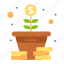 coins, growth, money, tree 