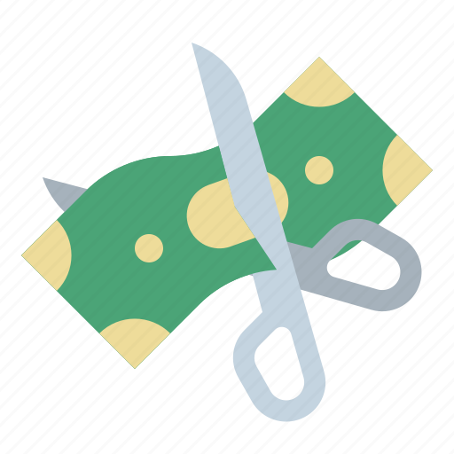 Cash, coin, currency, dollar, money, saving, scissors icon - Download on Iconfinder