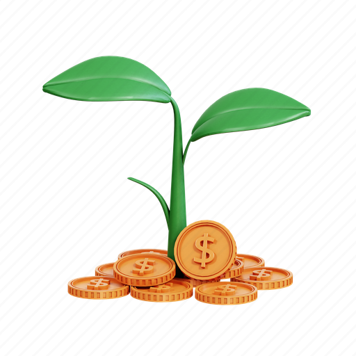 Dollar, plant 3D illustration - Download on Iconfinder