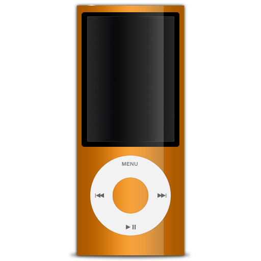 ipod, nano, 5g, orange