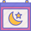 calendar, religion, muslim, moon, star 