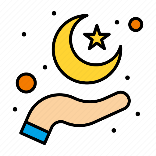 Care, hand, islam, moon, muslim icon - Download on Iconfinder