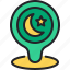pin, moon, location, ramadan, placeholder 