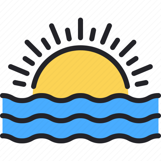 Sunset, sun, weather, sunrise, sea icon - Download on Iconfinder