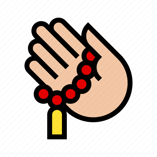 Hand, islam, pray, prayer beads, ramadan, religion icon - Download on Iconfinder
