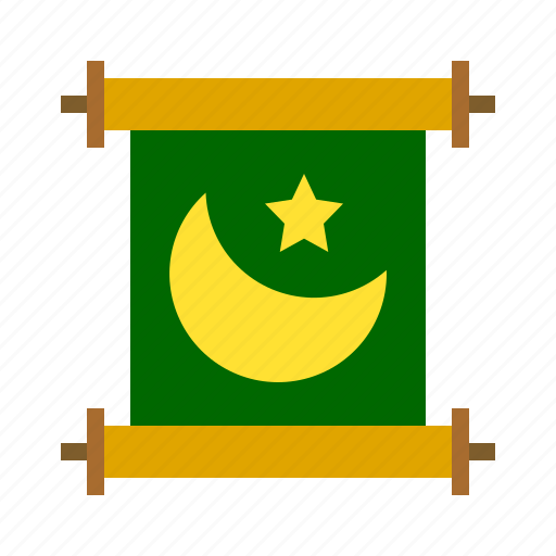 Crescent, muslim, quran, ramadan, religion, scroll icon - Download on Iconfinder