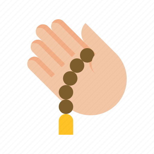 Hand, muslim, pray, prayer beads, ramadan, religion icon - Download on Iconfinder