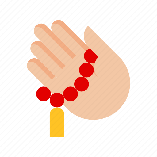 Hand, muslim, pray, prayer beads, ramadan, religion icon - Download on Iconfinder