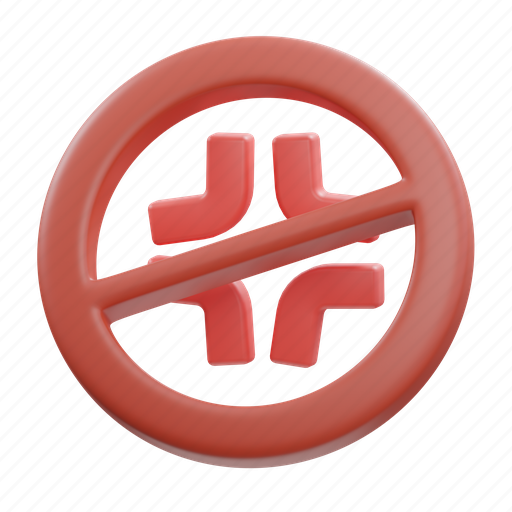 No, anger, fasting, forbidden, islam, stop, prohibited 3D illustration - Download on Iconfinder