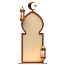 mosque, frame, lantern, decoration, podium, show, islamic