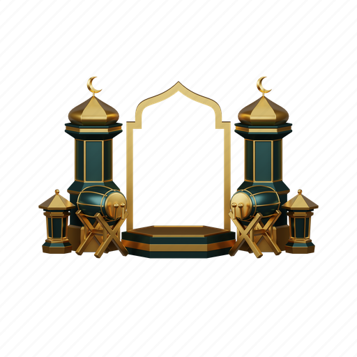 Ramadan, muslim, islamic, mosque, religion 3D illustration - Download on Iconfinder