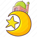 mosque, moon, ramadan, pray, islam