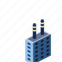 architecture, building, city, factory, industry, isometric, urban