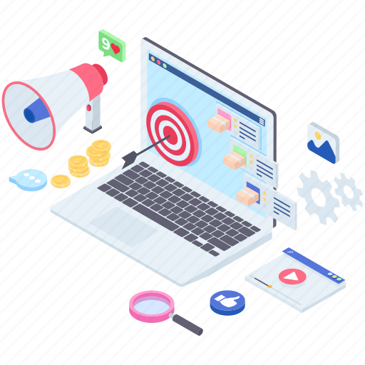 Business aim, business goal, digital marketing, marketing goal, marketing strategy illustration - Download on Iconfinder