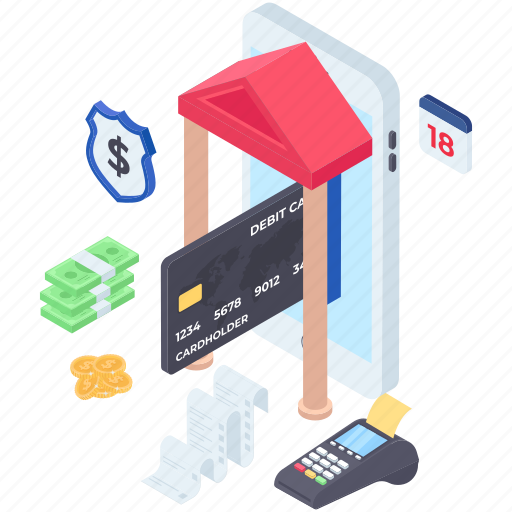 E banking, financial services, internet banking, online banking, online payment illustration - Download on Iconfinder