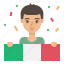 festa, della, republica, italy, national, day, flag, man, avatar 