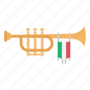 festa, della, republica, national, day, celebration, trumpet, italy, flag