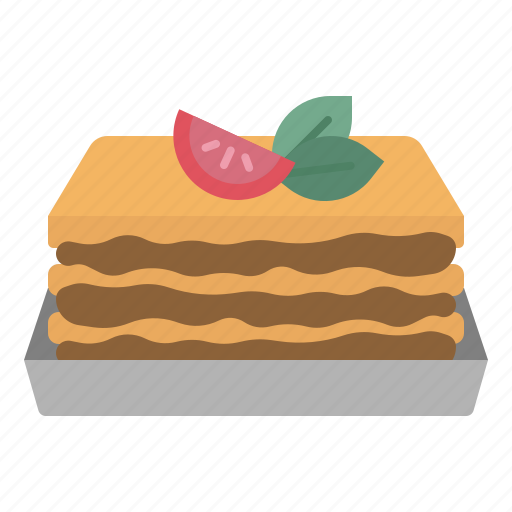 Lasagna, bolognese, mozzarella, pasta, italian, food icon - Download on Iconfinder