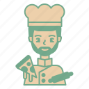 chef, pizza, italian, food, man, avatar