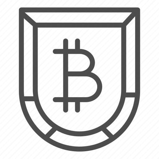 Bitcoin, shield, emblem, letter, crypto icon - Download on Iconfinder