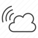 cloud, connection, wave, wireless, network