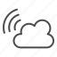 cloud, connection, wave, wireless, network 