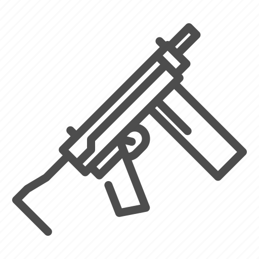 Uzi, firearm, gun, weapon, butt icon - Download on Iconfinder