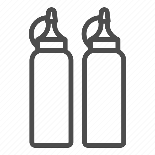 Sauce, ketchup, mustard, bottle, two, flavor icon - Download on Iconfinder