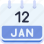 calendar, january, twelve, date, monthly, time, and, month, schedule 